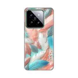 Slika Torbica Silikonska Print za Xiaomi 14 Pastel Feathers
