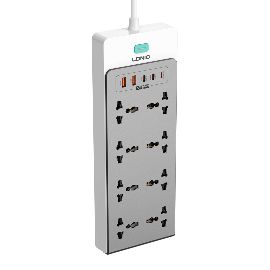 Slika Produzni kabl LDNIO SC4 13-IN-1 8 uticnica 2xPD 2xUSB 1xLightning GaN 65W 2m