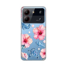 Slika Torbica Silikonska Print Skin za ZTE Blade A54 Hibiscus Sea