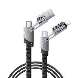 Slika Data kabl REMAX RC-C189 PD 65W, QC 3.0 USB Lightning 27W, 2u1 crni 1m