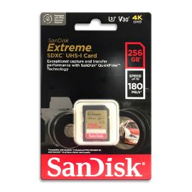 Slika Mem.Kartica SanDisk SDXC 256GB Extreme, 180MB/s UHS-I Class 10 U3 V30