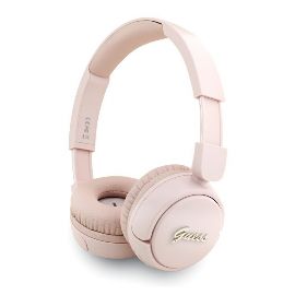 Slika Bluetooth slusalice Guess Script Metal Logo pink (GUBHV6SCP)