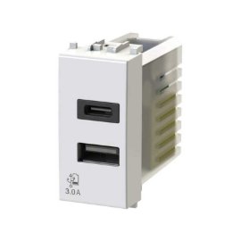 Uticnica USB CA 20W Vimar Plana bela 4B.V14.USB.30