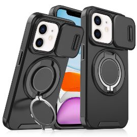 Slika Torbica CamShield Ring stand za iPhone 11 6.1 crna