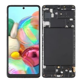 LCD za Samsung A715/Galaxy A71 + touch screen + frame Black OLED