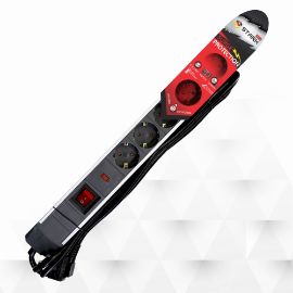 Slika Produzni kabl sa prenaponskom zastitom Stark Pro Alu 3m/5 uticnica/prekidac