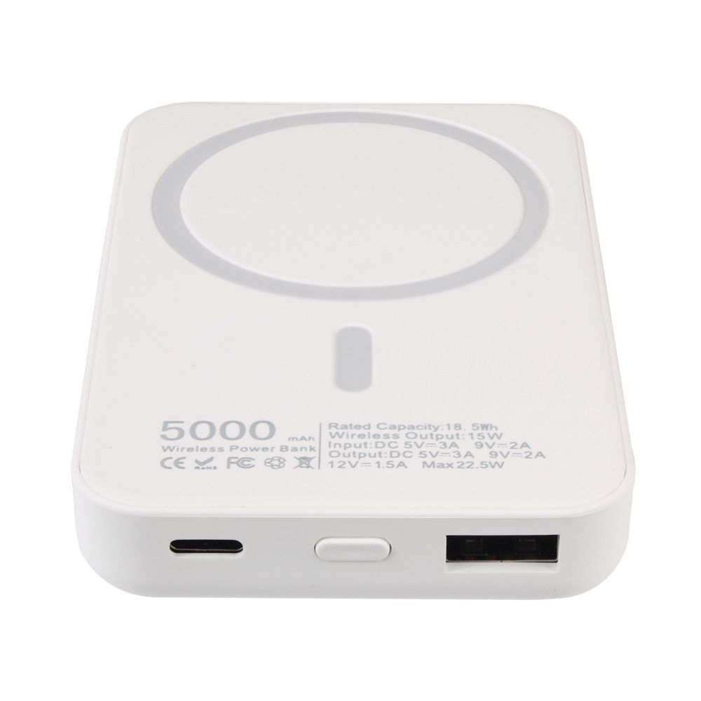 Power Bank Prenosiva Baterija Magsafe Pd 5000 Mah Bela - slika 2