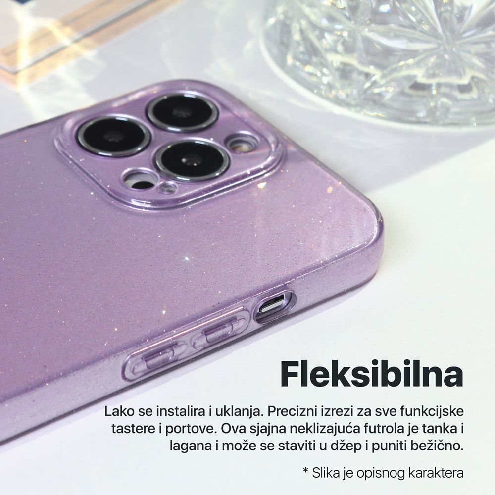 Torbica Xiaomi Redmi 13c Transparent Sparkle Dust - slika 2
