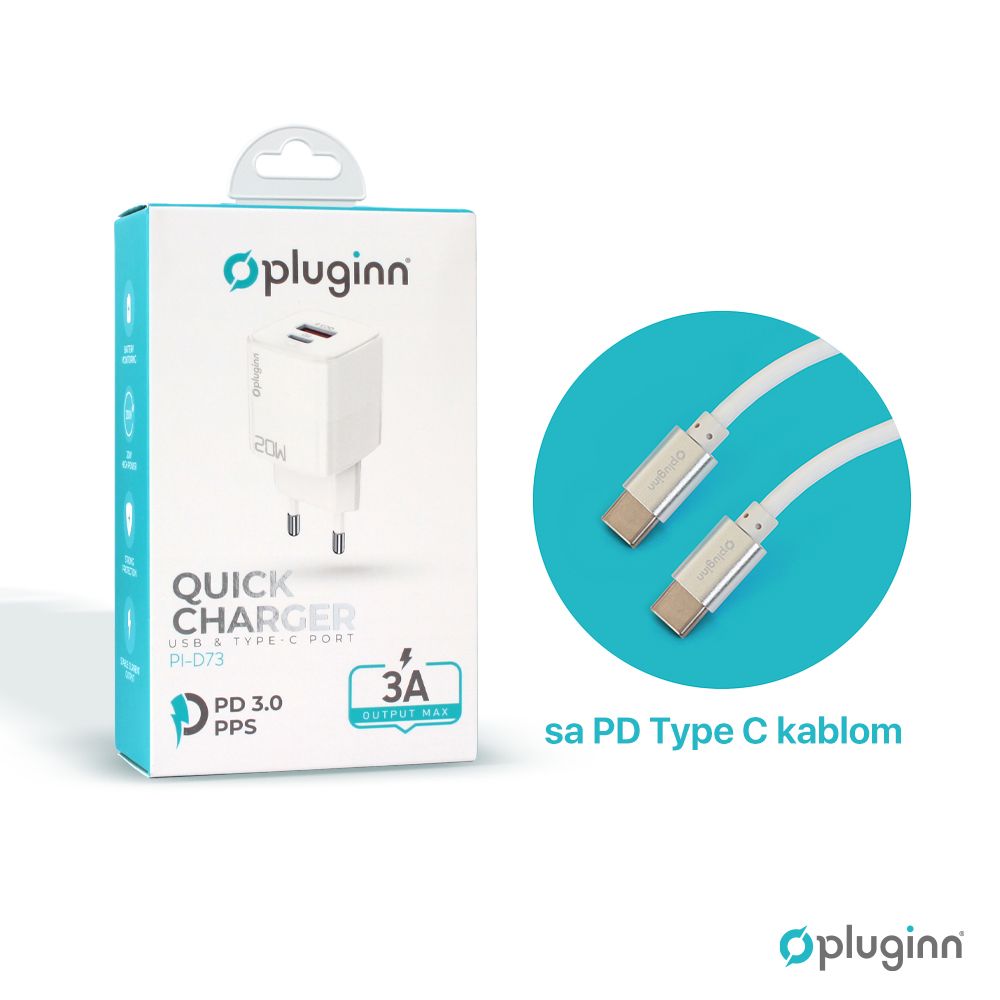 Kuc.punj.pluginn Pi-d73 Type C Pd 18w+20w 38w Total 206609 - slika 2
