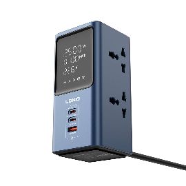 Slika Produzni kabl LDNIO SC2 7-In-1 4 uticnice 2xPD 1xUSB GaN 45W 2m