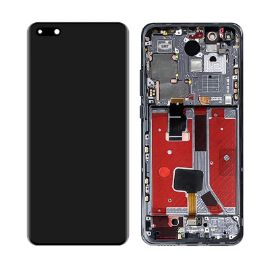 Slika LCD za Huawei P40 Pro + touch screen + senzor otiska prsta + frame Black CHO