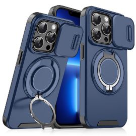 Slika Torbica CamShield Ring stand za iPhone 13 Pro 6.1 plava