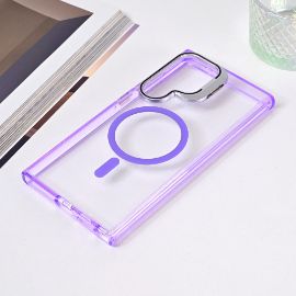 Slika Torbica Magsafe transparent za Samsung S928B Galaxy S24 Ultra ljubicasta