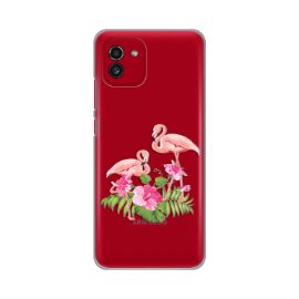 Slika Torbica Silikonska Print Skin za Samsung A035G Galaxy A03 Flamingo