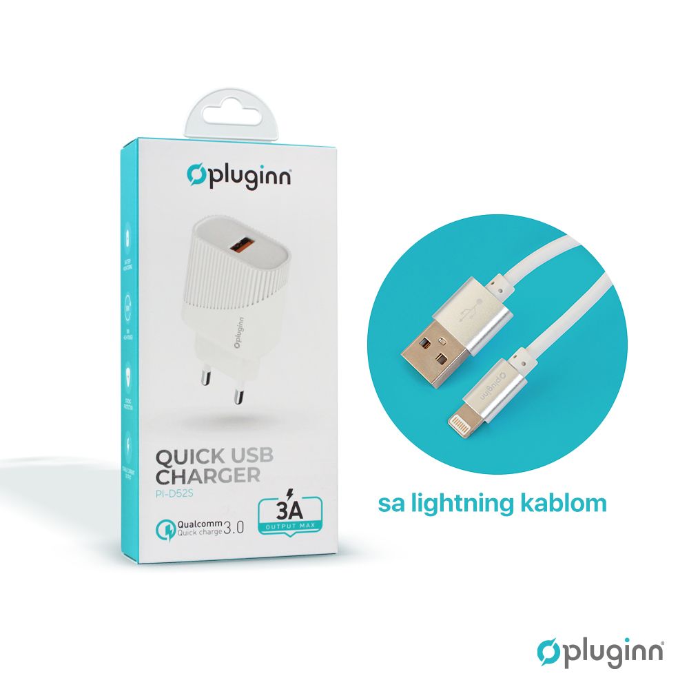Kucni Punjac Pluginn Pi-d52s, Qc3.0 18w Sa Lig. 206603 - slika 2