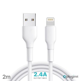 Slika Data Kabl Pluginn PI-AL 2.4A USB na Lightning beli 2m