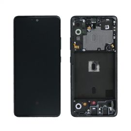 Slika LCD za Samsung A516/Galaxy A51 5G 2020+touch screen crni+frame Service Pack ORG/GH82-23100A