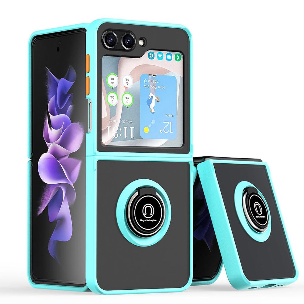 Torbica Frosted Shockproof za Samsung F741B/F761B Galaxy Z Flip 6/7 FE 5G svetlo plava
