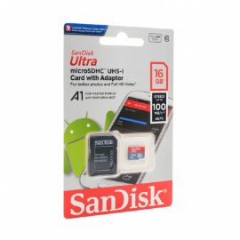 Slika Mem. Kartica SanDisk SDHC 16GB Ultra Micro 100MB/s Class 10 sa adapterom ZJ CN