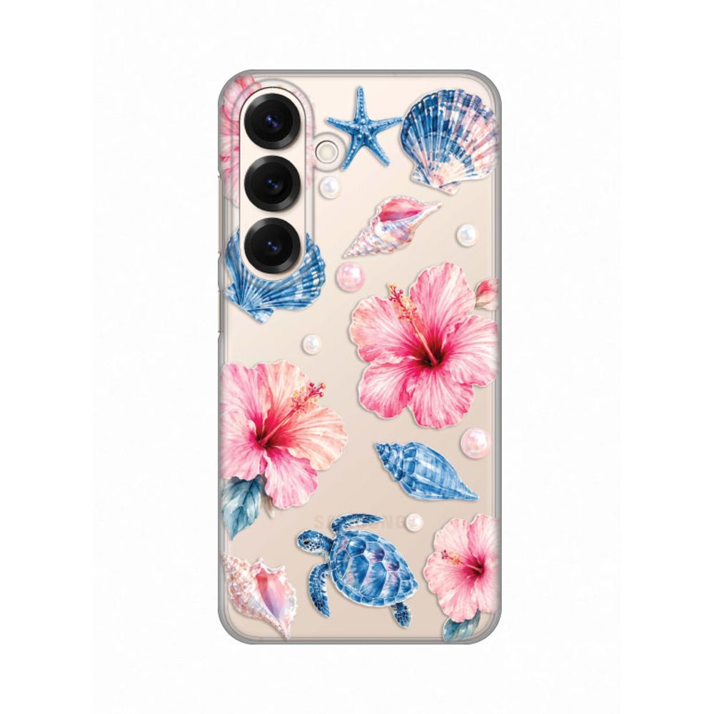 Torbica Silikonska Print Skin za Samsung S931B Galaxy S25 Hibiscus Sea
