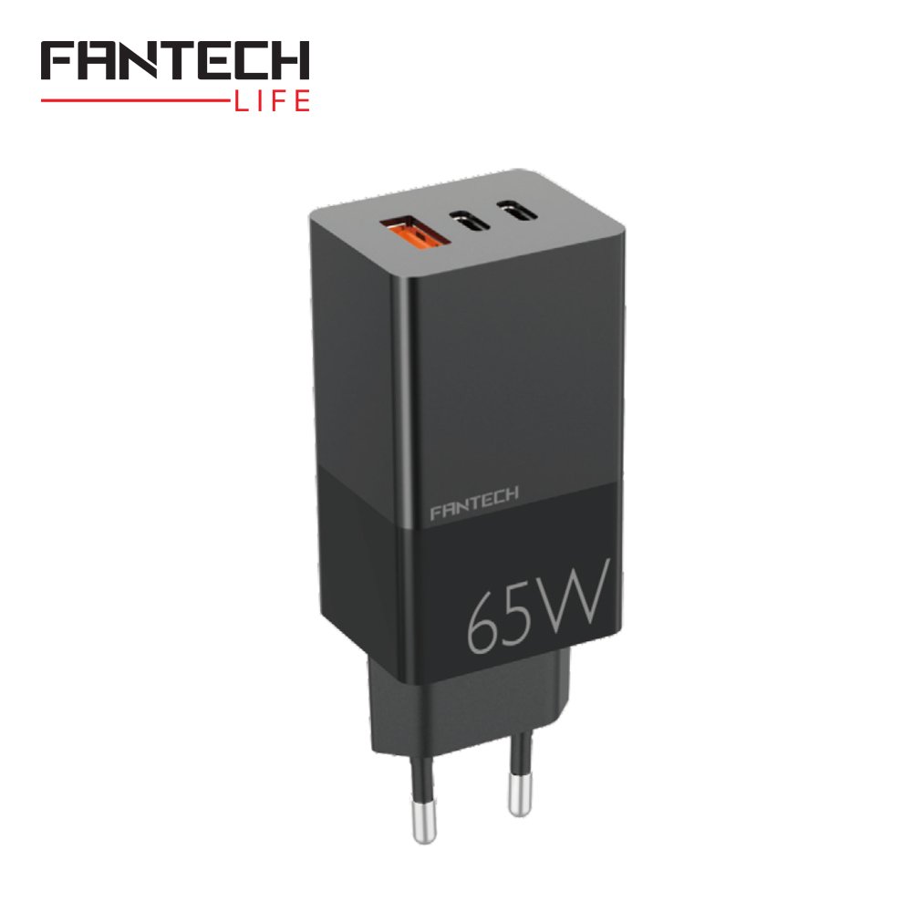 Kucni punjac Fantech CWG301 2xPD + QC 65W crni