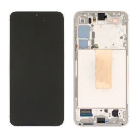 Slika LCD za Samsung S916B/Galaxy S23 Plus + touch screen + frame Cream Service Pack ORG/GH82-30477B