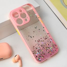 Slika Torbica Frame Glitter za iPhone 15 Pro 6.1 roze