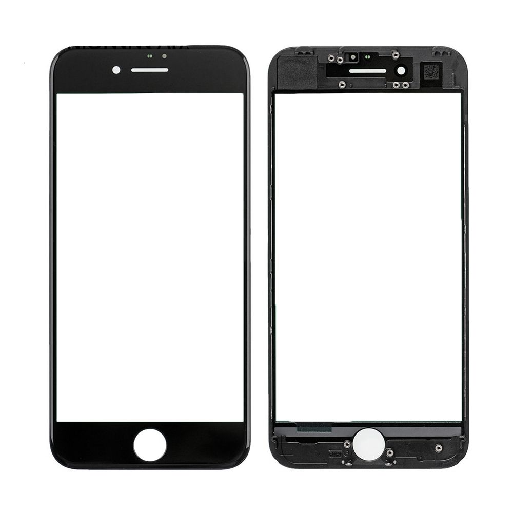 Staklo touch screen-a+frame+OCA za Iphone 7 crno AAA