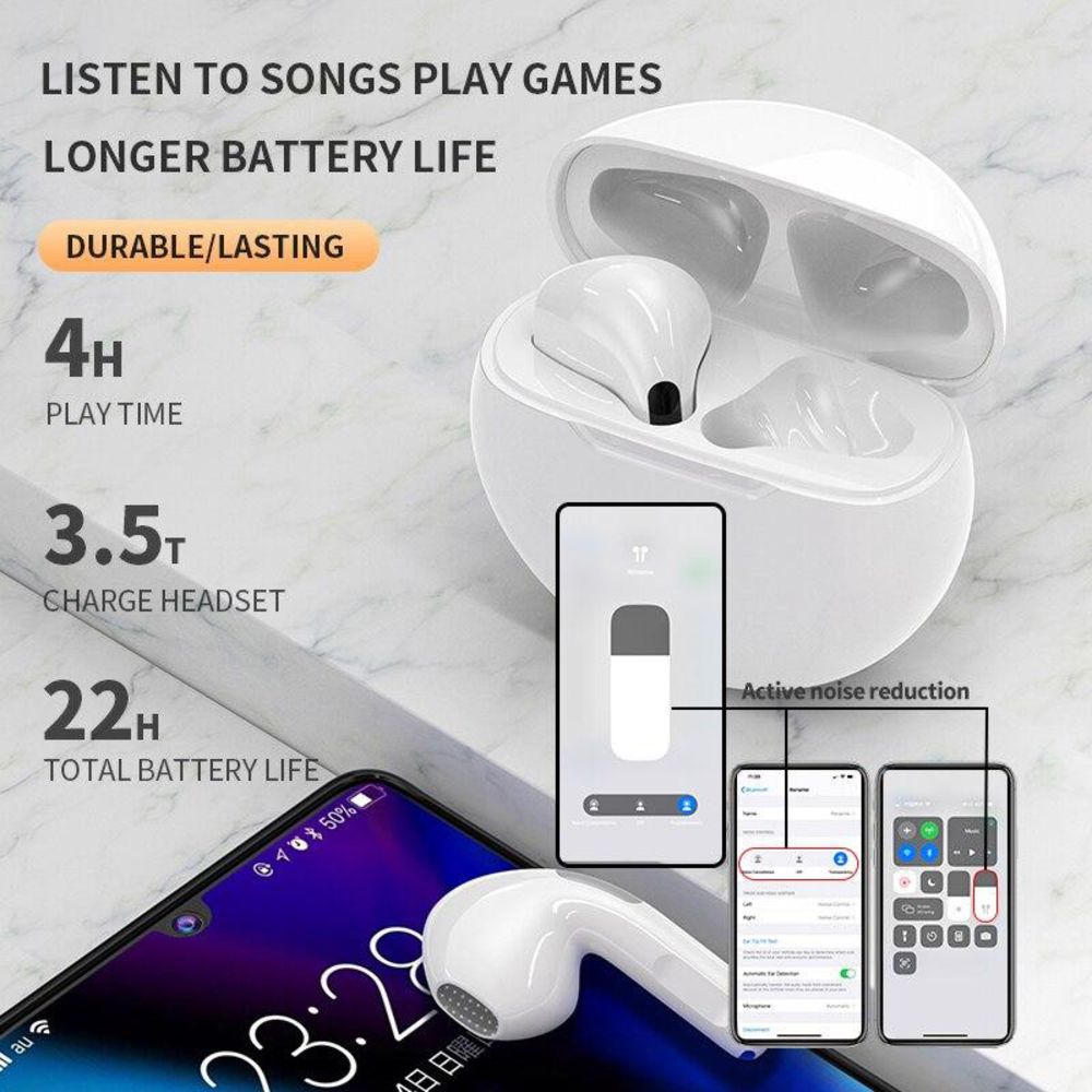 Bluetooth Slusalice Airpods T-phox Pro Bele Hq - slika 3