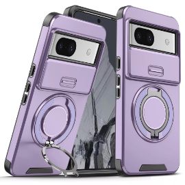 Slika Torbica CamShield Ring stand za Google Pixel 8A ljubicasta