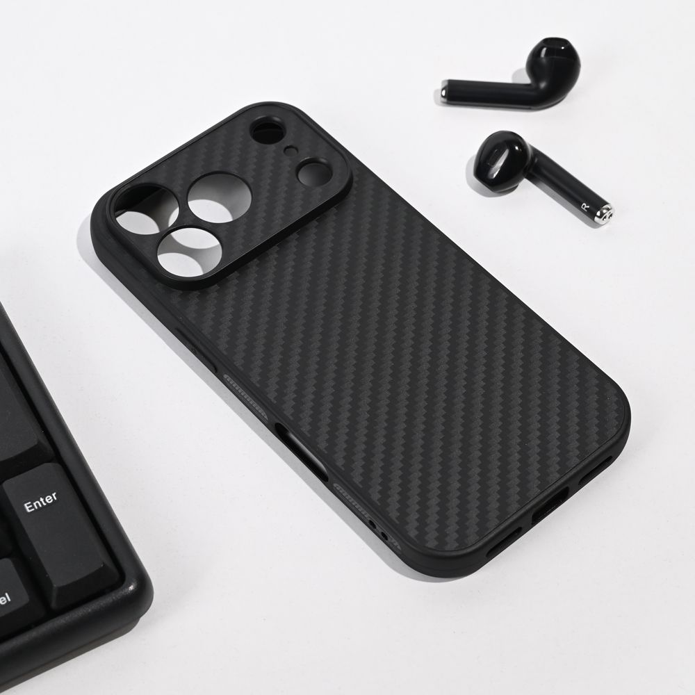 Torbica Carbon fiber za iPhone 17 Pro 6.3 crna