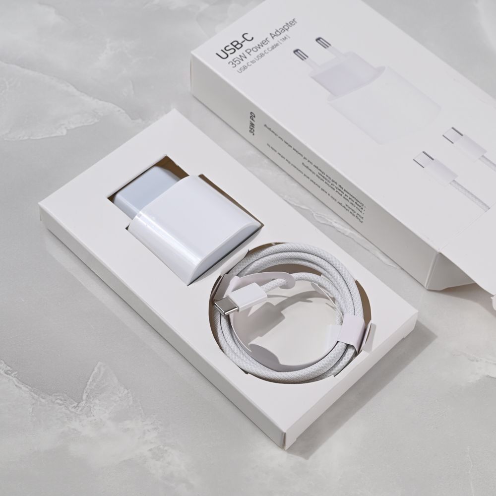 Kucni Punjac 35w Pd Iphone 15-16 Type C Kabl Beli Fast Charg - slika 3