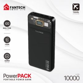 Power bank Prenosiva baterija Fantech T1 10000mAh QC, PD, 22.5W crni