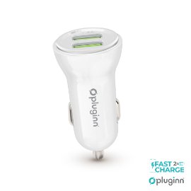 Auto punjac Pluginn PI-35 2xUSB, 2.4A beli