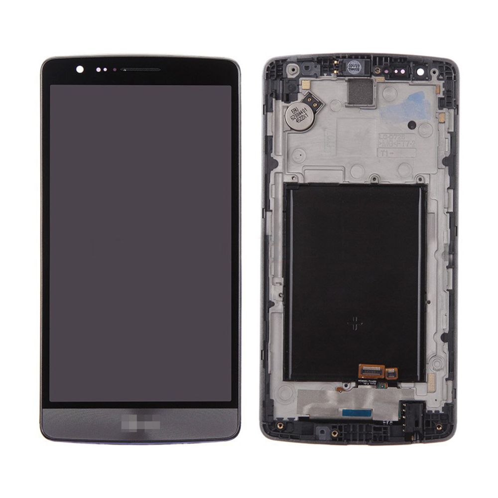LCD za LG G3/D855+touch screen sivi+frame+vibro+zvucnik+hf konektor SPO SH