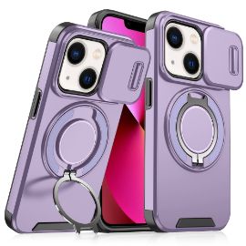 Slika Torbica CamShield Ring stand za iPhone 13 6.1 ljubicasta