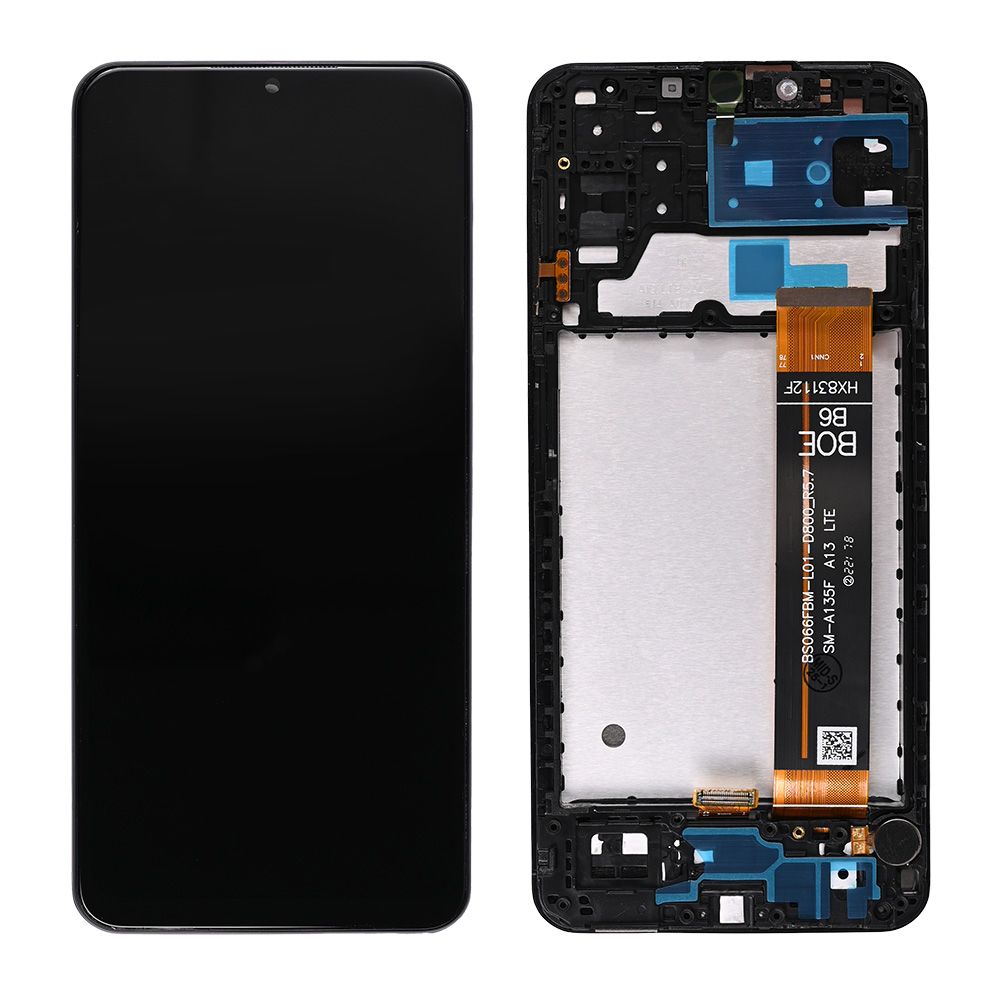 LCD za Samsung A135F/A137F Galaxy A13 4G (GH82-28508A) rev.5.7 + touch screen + frame Black FULL ORG-SP