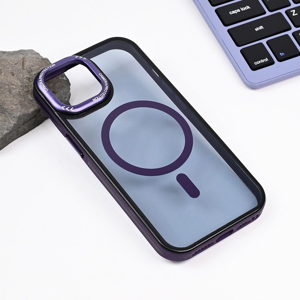 Torbica Magsafe Trendy za iPhone 15 6.1 ljubicasta