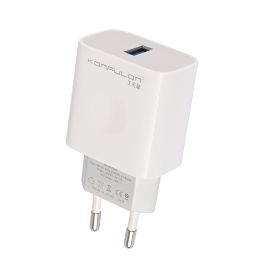Kucni punjac KONFULON C69A+DC05 QC 15W, USB na iPhone lightning beli 1m