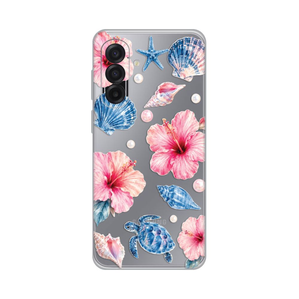 Torbica Silikonska Print Skin za Samsung A175F Galaxy A17 Hibiscus Sea