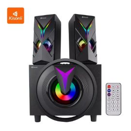 Slika Zvucnik Kisonli TM-1000U 2.1 sistem remote Bluetooth microSD LED crni