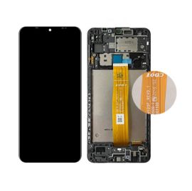 LCD za Samsung A125/Galaxy A12 + touch screen + frame Black Rev.0.1