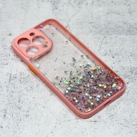 Slika Torbica Frame Glitter za iPhone 13 Pro 6.1 roze