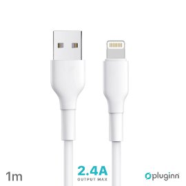Slika Data Kabl Pluginn PI-AL 2.4A USB na Lightning beli 1m