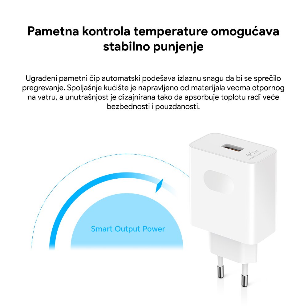 Kucni Punjac Honor Super Charge 66w Sa Type C Kablom Beli 1m - slika 2