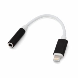 Slika Adapter za slusalice iP-11 iPhone lightning na 3.5mm crni
