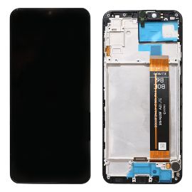 LCD za Samsung A235F/Galaxy A23 4G (GH82-28657A) + touch screen + frame Black FULL ORG-SP