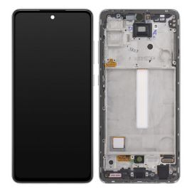 Slika LCD za Samsung A528B/Galaxy A52s 5G + touch screen + frame White Service Pack ORG/GH82-26861D