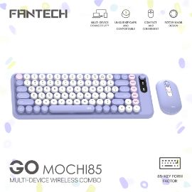 Slika Combo mis tastatura wireless Fantech WK-898 GO mochi85 ljubicasta