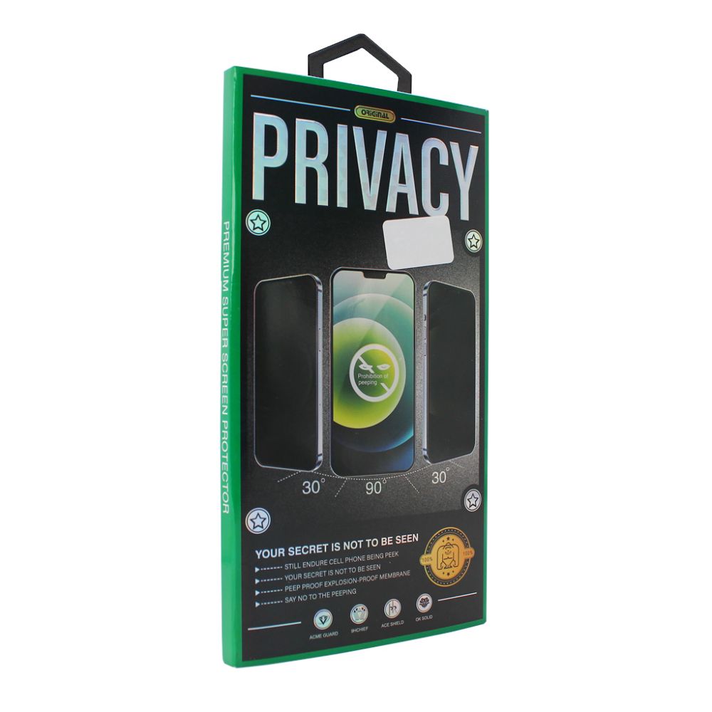 Zastitno staklo Tempered Glass Privacy 2.5D full glue za iPhone 15 Pro 6.1 crni